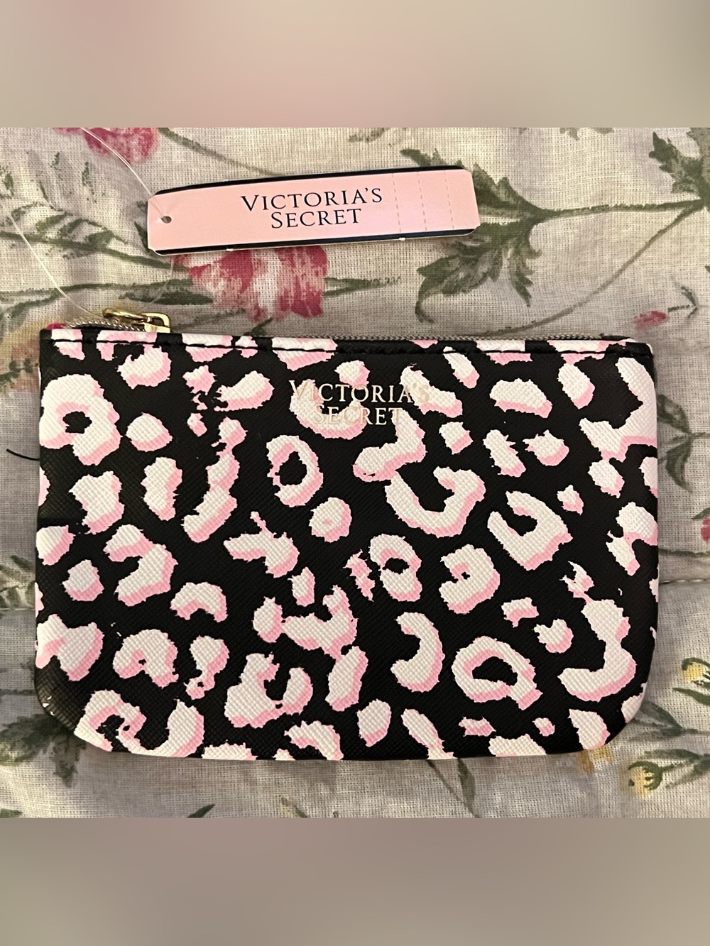 Victoria’s Secret Pink, Black, and White Leopard Print Change Purse Wallet